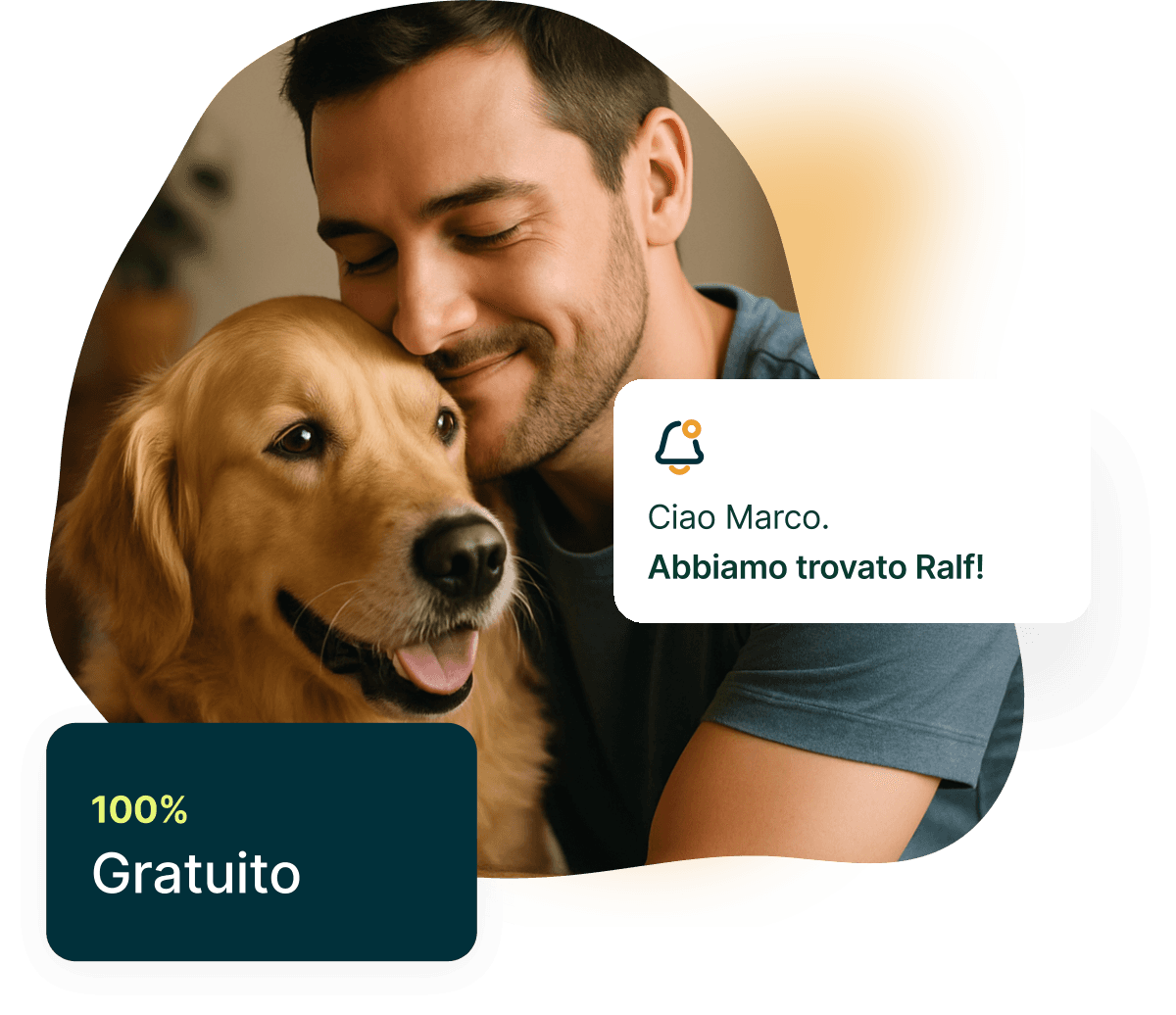 Pet owner with dog