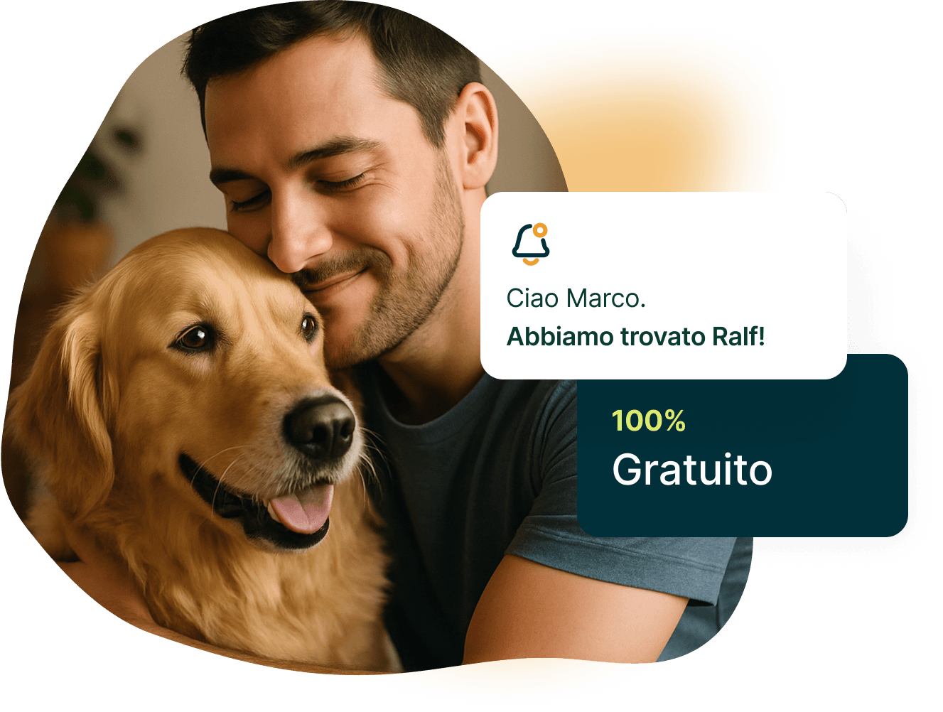 Pet owner with dog