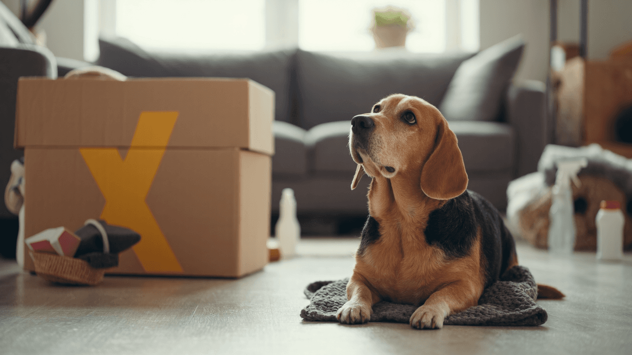 Casa resa sicura per animali domestici con prodotti tossici ben riposti