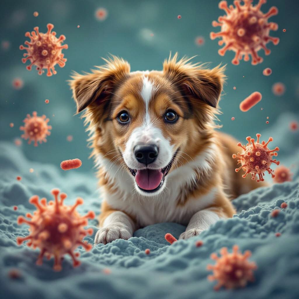 Confronto visivo tra diversi tipi di feci del cane con e senza sangue